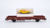 Trix H0 24201-13 Niederbordwagen mit Fahrzeug DB