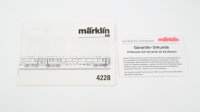 Märklin H0 4228 Wagen-Set "Rheingold" DRG Wechselstrom (Achsen entfernt wegen Zinkfraß)