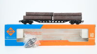 Roco H0 4360 Rungenwagen mit Baumstämmen DB