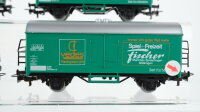 Märklin H0 Konvolut 5 Kühlwagen "Vedes Fischer, Vedes, Peters, Spielzeug-Ring" DB (Abbrüche)