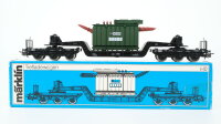 Märklin H0 4617 Tiefladewagen mit Trafo-Union DB