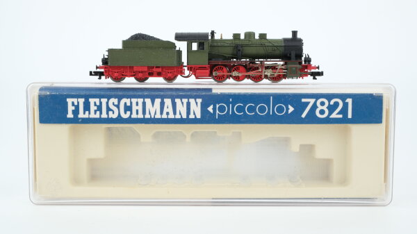 Fleischmann N 7821 Dampflok mit Tender grün Gleichstrom