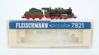 Fleischmann N 7821 Dampflok mit Tender grün Gleichstrom