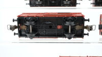 Unbekannt H0 Konvolut 3 Hochbordwagen, 2 gedeckte Güterwagen DB