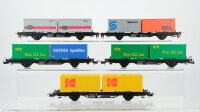 Unbekannt H0 Konvolut 5 Containertragewagen "Mitsui...