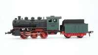 Fleischmann H0 Dampflok mit Tender grün schwarz...