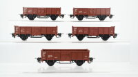 Trix H0 Konvolut 5 Hochbordwagen braun DB