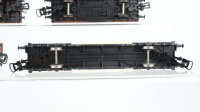 Lima H0 Konvolut 1 Containertragewagen "DB" 1 Hochbordwagen, 2 Niederbordwagen mit Bremserhaus "Rhyssenrohr, Stahlrollen" FS/DB