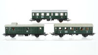 Lima H0 Konvolut 2 Personenwagen 1.Kl., 1 Packwagen DB