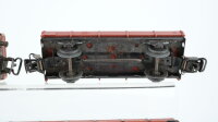 Märklin H0 Konvolut 3 Niederbordwagen, 1 Niederbordwagen "391" 4-achsig, 1 Niederbordwagen "364" 2-achsig, DB/D.R.B.