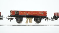 Märklin H0 Konvolut 3 Niederbordwagen, 1 Niederbordwagen "391" 4-achsig, 1 Niederbordwagen "364" 2-achsig, DB/D.R.B.