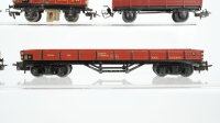 Märklin H0 Konvolut 3 Niederbordwagen, 1 Niederbordwagen "391" 4-achsig, 1 Niederbordwagen "364" 2-achsig, DB/D.R.B.