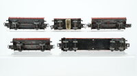 Märklin H0 Konvolut 3 Niederbordwagen, 1 Niederbordwagen "391" 4-achsig, 1 Niederbordwagen "364" 2-achsig, DB/D.R.B.