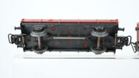 Märklin H0 Konvolut 3 Niederbordwagen, 1 Niederbordwagen "391" 4-achsig, 1 Niederbordwagen "364" 2-achsig, DB/D.R.B.