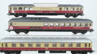 Lima H0 Konvolut 1 Panoramawagen "Rheingold", 1 Speisewagen "TEE", 1 Abteilwagen 1.Kl. beige/rot, DB (Abbrüche)
