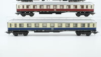 Lima H0 Konvolut 1 Abteilwagen "Silberling" 1./2.Kl., 1 Abteilwaggen 1.Kl. beige/braun, 1 Personenwagen 1.Kl. beige/blau, 1 Packwagen beige/oceanblau DB