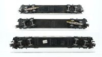 Märklin H0 Konvolut 1 Packwagen grün, 2 Personenwagen 1.Kl. blau mit Innenbeleuchtung DB