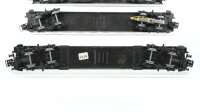 Märklin H0 Konvolut 1 Packwagen grün, 2 Personenwagen 1.Kl. blau mit Innenbeleuchtung DB
