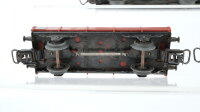 Märklin H0 Konvolut 3 Niederbordwagen 2-achsig, 1 Niederbordwagen 4-achsig DB