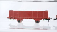 Unbekannt H0 Konvolut 3 Niederbordwagen, 1 Hochbordwagen DR/u.a.