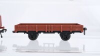 Unbekannt H0 Konvolut 3 Niederbordwagen, 1 Hochbordwagen DR/u.a.