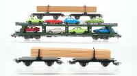 Märklin H0 Konvolut 1 Autotransportwagen mit 8 PKW,...