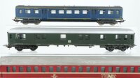 Lima H0 Konvolut  Abteilwagen 2. Kl. "Scharnow-Reisen", Personenwagen 2. Kl., Personenwagen "TEN", Gepäckwagen DB/NS