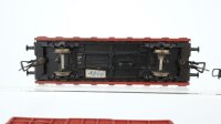 Fleischmann H0 Konvolut 2 Niederbordwagen, Hochbordwagen, Selbstentladewagen, gedeckter Güterwagen DB/u.a. (eine Schiebetür klemmt)
