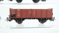 Piko H0 Konvolut 2 Hochbordwagen, Flachwagen mit Fass, Flachwagen mit 2 Tanks, Säuretopfwagen mit Bremserhaus DR/u.a.