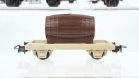 Piko H0 Konvolut 2 Hochbordwagen, Flachwagen mit Fass, Flachwagen mit 2 Tanks, Säuretopfwagen mit Bremserhaus DR/u.a.