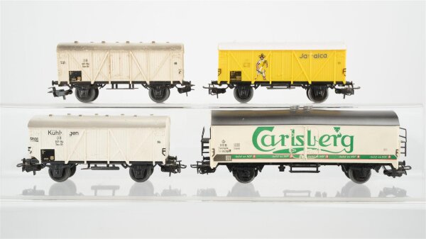Märklin H0 Konvolut 4 Kühlwagen (Jamaica Bananen, Carlsberg, u.a.) DB/DSB