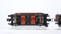 Unbekannt H0 Konvolut Niederbordwagen, Selbstentladewagen, Rungenwagen mit Bremserhaus (Rungen unvollständig), Doppel-Autotransportwagen (ohne Ladung) DB/u.a.