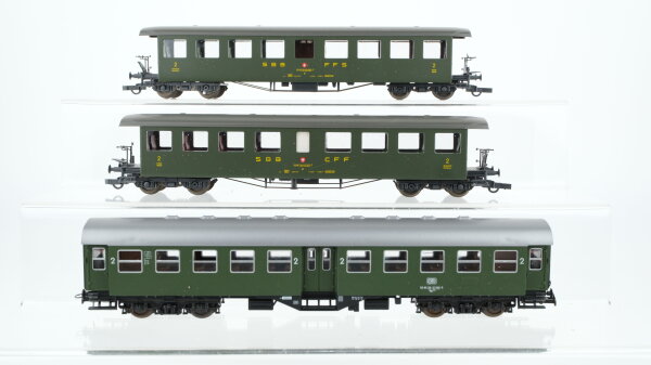 Roco H0 Konvolut 3 Personenwagen 4-achsig SBB-CFF/DB