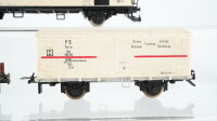 Rivarossi H0 Konvolut Kühlwagen "InterFrigo", gedeckter Güterwagen, Niederbordwagen FS Italia (Abbrüche)