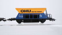 Unbekannt H0 Konvolut 2 Selbstentladewagen "OHU", Flachwagen "a.m.s." DB