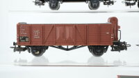 Märklin H0 Konvolut 2 Niederbordwagen 1 Hochbordwagen 1 Hochbordwagen mit Bremserhaus 1 Schotterwagen DB (Abbruch)