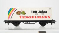 Märklin H0 Konvolut 2 Containertragewagen "Alno Wert Paket IMM 98, 100 Jahre Tengelmann", 1 Gedeckter Güterwagen mit Bremserhaus "Tengelmanns Kaffee-Geschäft" DB/DR