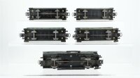 Märklin H0 Konvolut 3 Personenwagen 2.Kl., 1 Personenwagen 3.Kl., 1 Packwagen Nebenbahn