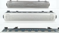 Märklin H0 Konvolut 2 Personenwagen "Touropa 346/6" blau, 1 Schlafwagen "DSG 346/3", 1 Packwagen "SJ" braun