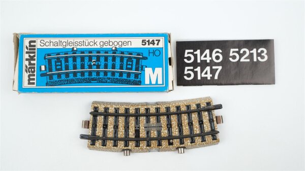 Märklin H0 5147 Schaltgleis M-Gleis gebogen (in OVP blau)