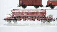 Piko H0 Konvolut 1 Kühlwagen "Martini", 1 Hochbordwagen mit Ladung " Thyssenrohr", 1 Hochbordwagen, 1 Selbstentladewagen FS/SBB-CFF/NS/DB