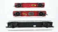 Unbekannt H0 Konvolut 2 Abteilwagen 4-achsig, Personenwagen Silberling 1. Kl. SNCF/u.a.