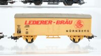 Lima H0 Konvolut geschlossener Güterwagen 2-achsig "Henniez Lithinee SA", geschlossener Güterwagen 4-achsig, Kühlwagen "Lederer Bräu", Containertragwagen "Chiquita", Autotransportwagen (ohne Ladung) DB/SBB-CFF/FS/u.a.