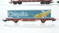 Lima H0 Konvolut geschlossener Güterwagen 2-achsig "Henniez Lithinee SA", geschlossener Güterwagen 4-achsig, Kühlwagen "Lederer Bräu", Containertragwagen "Chiquita", Autotransportwagen (ohne Ladung) DB/SBB-CFF/FS/u.a.