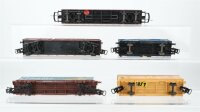 Lima H0 Konvolut geschlossener Güterwagen 2-achsig "Henniez Lithinee SA", geschlossener Güterwagen 4-achsig, Kühlwagen "Lederer Bräu", Containertragwagen "Chiquita", Autotransportwagen (ohne Ladung) DB/SBB-CFF/FS/u.a.