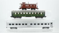 Märklin H0 Konvolut Personenwagen "Santa Fe Pine Island", Caboose "A.T.&S.F.", Personenwagen 3. Kl. USA