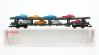 Fleischmann N 8285 Doppelstockw. Autotransport mit 8 PKW...