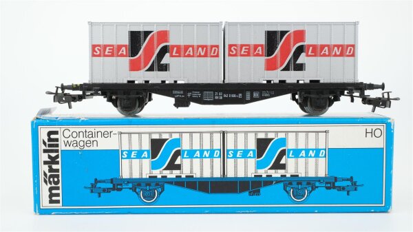 Märklin H0 4668 Behälter-Tragwagen (Containerwagen, SeaLand) Typ Berlin der DB