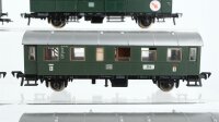 Fleischmann H0 Konvolut 2 Personenwagen 1.Kl., Personenwagen 3.Kl., Packwagen, Postwagen Personenzugbegleitwagen DB/u.a. (Abbruch)