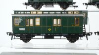 Fleischmann H0 Konvolut 2 Personenwagen 1.Kl., Personenwagen 3.Kl., Packwagen, Postwagen Personenzugbegleitwagen DB/u.a. (Abbruch)
